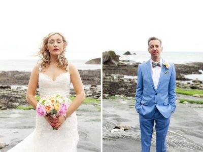 Devon wedding photography at Tunnels Beaches |Mary & Dan