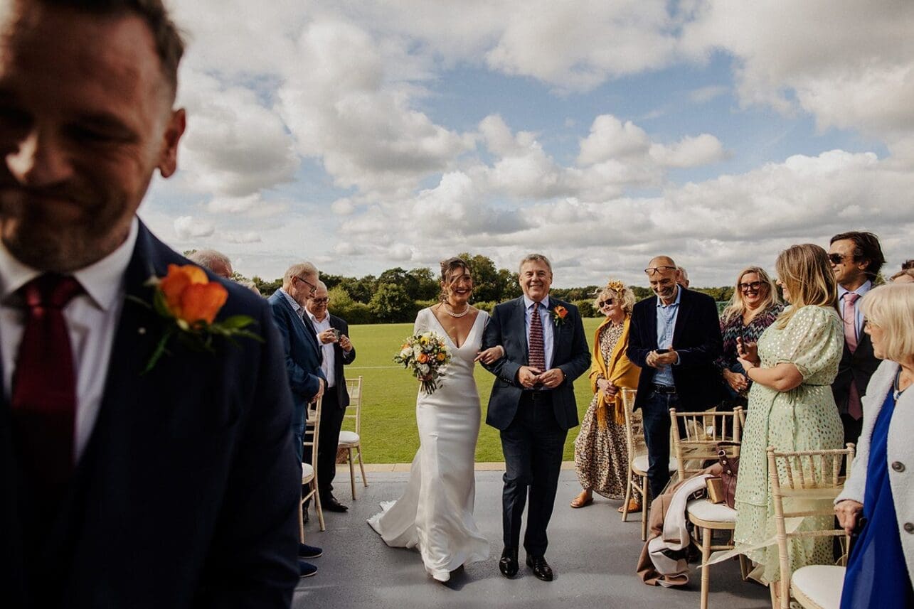 wedding at Shenley Cricket club